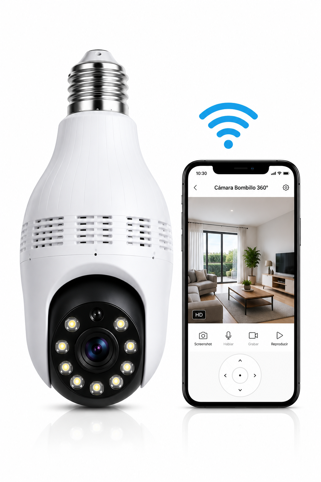 CAMARA BOMBILLO SAFEHOME 360º