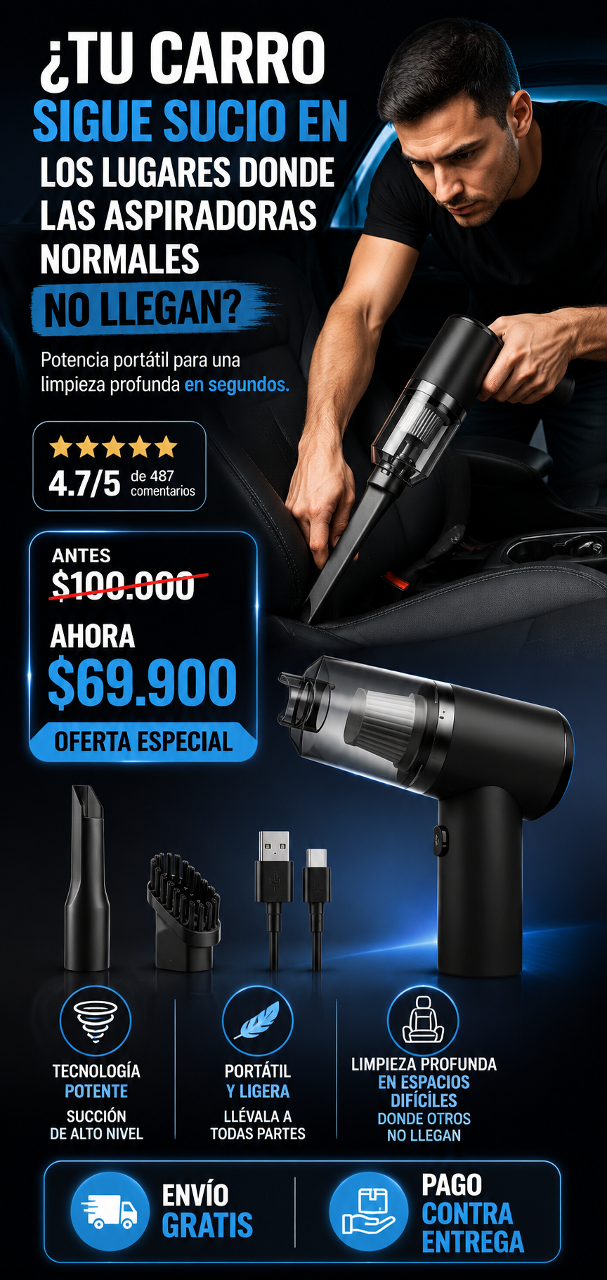 ASPIRADORA MINI MAXCLEAN