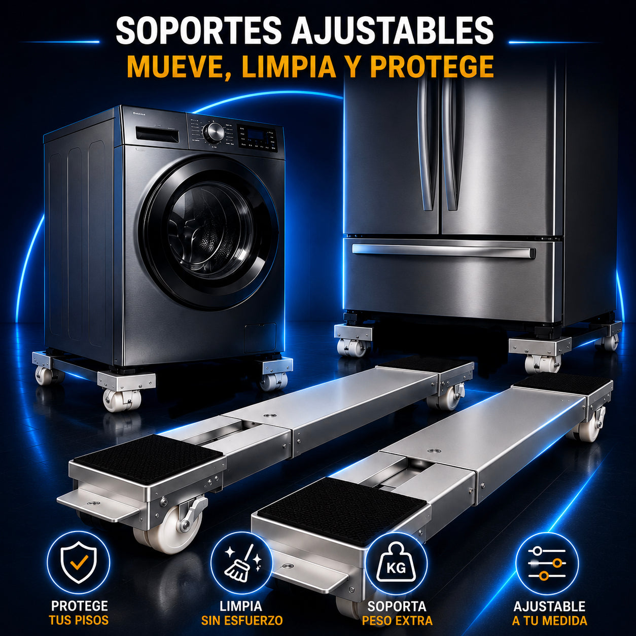 PROMO 2x1 (4) Soportes con ruedas MoveMaster™